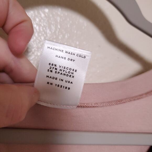 LOU LOU & Company Maternity Dress In Blush Pink Midi Dress - Picture 8 of 9